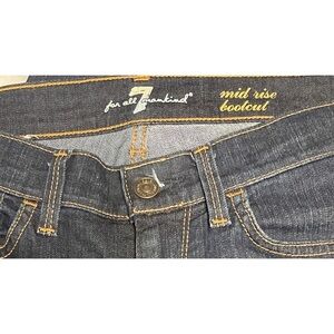 7 For All Mankind Mid-Rise Bootcut Dark Wash Jeans Size 28 RN#115561
